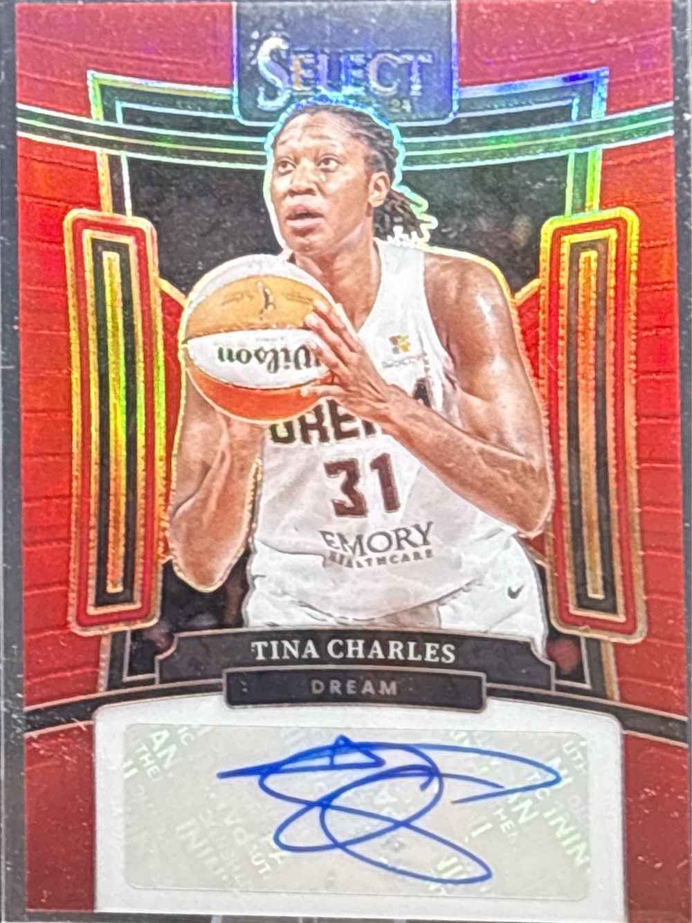 Panini Select Tina Charles Basketball Card - Autographed LE 50/99